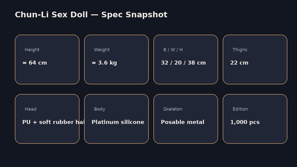 Chun-Li LORIBEAR sex doll specification snapshot for collectors